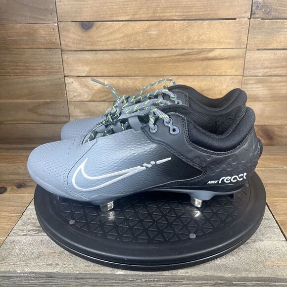 Nike Womens Sz 8.5 Hyperdiamond 4 Elite Low Black Gray Softball Cleats NEW - Picture 5 of 12